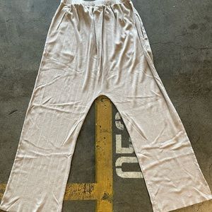 The Great pointelle Lounge Crop Pant, Sand color, size 1 (small)